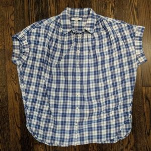 Madewell Blue Plaid Central Shirt